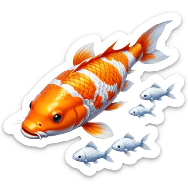 koi fish swimming sticker