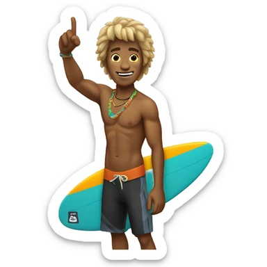 Surfer dude with a Shaka sticker