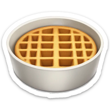 dog bowl with waffle inside sticker