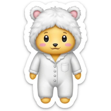 fluffy pyjamas sticker