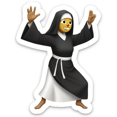 Nun doing Gangnam style  sticker