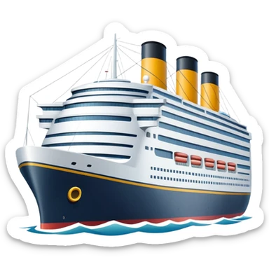 ocean liner ship sticker
