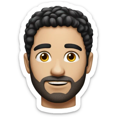 black haired stubble white male portrait, masterpiece, hd, realistic, more realistic sticker