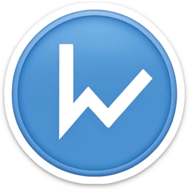 Blue circle  with a whitw check mark in the cenfer  sticker