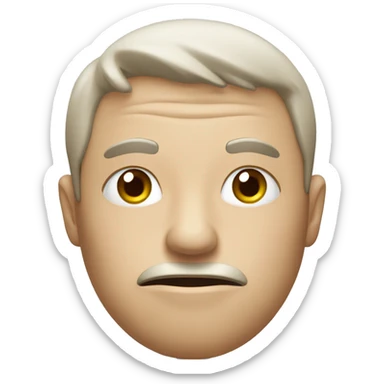 Person tapping head and rolling eyes  sticker