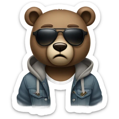 kanye west mascot bear sticker