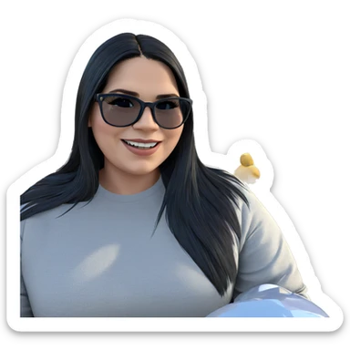 girl enjoying sunny day sticker