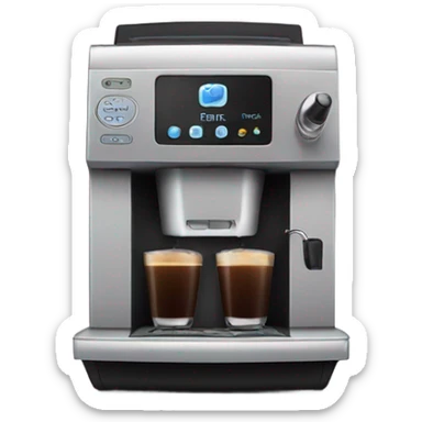 Coffee machine on TV sticker