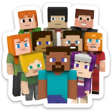 Minecraft characters sticker