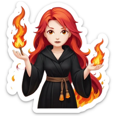 Fire witch sticker