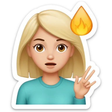 Cool girl farting sticker