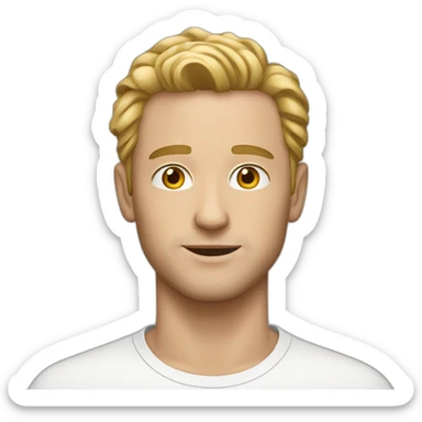 White man 23 years od sticker