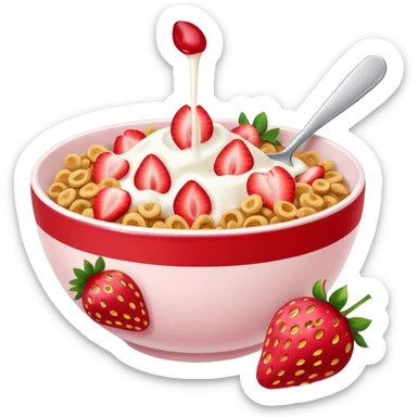 Strawberry cereal sticker