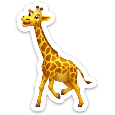 A dancing giraffe  sticker