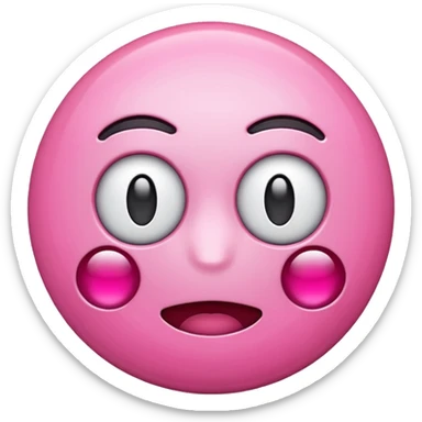me haces un emoji de alerta en rosa tipo 3d ? te paso el código de color FDD2EF sticker