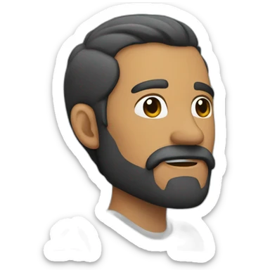 Hombre con barba y calvo muy atractivo sticker