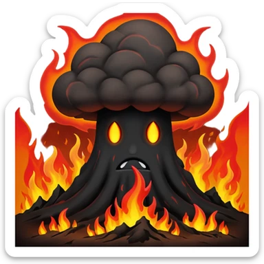 hell view with Red and black with fire sticker