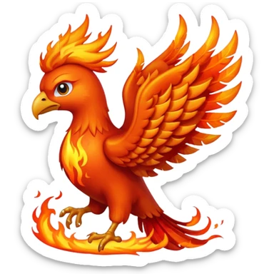 Fire phoenix sticker