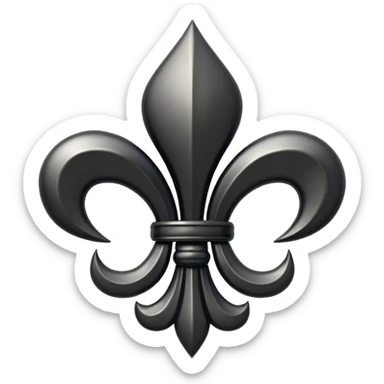 black fleur de lis sticker