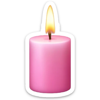 Pink candle sticker