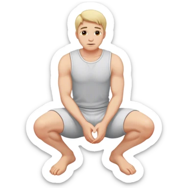 Guy on his knees sticker