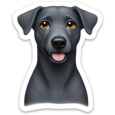 dark grey dog halo sticker