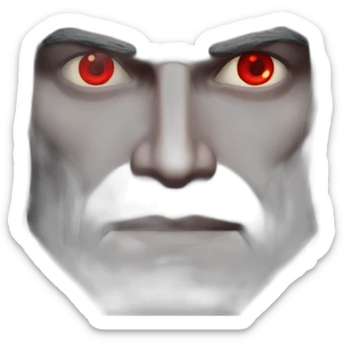 T800 robot witcher long hair red eye sticker