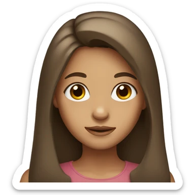 brown-eyed girl with long hair sticker