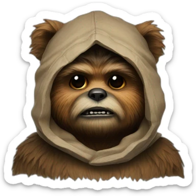 Dead ewok sticker