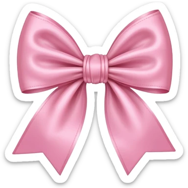 moño rosado claro  sticker