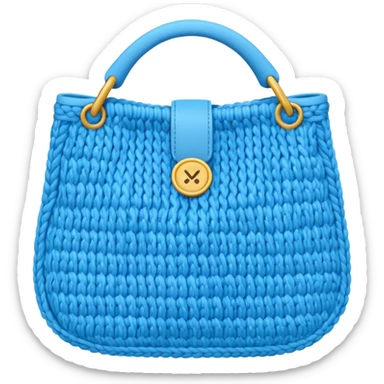 light blue Knitted Bag sticker