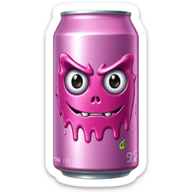 Pink monster energy drink sticker