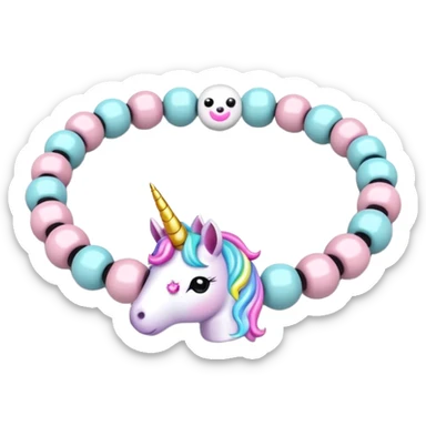 Kawaii decora unicorn bracelet sticker