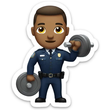 Cop weightlifter sticker