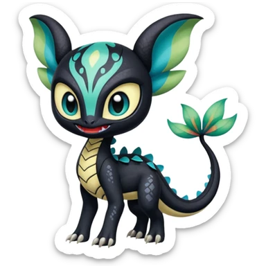 Colorful Realistic Exotic Meloetta-Venom-Stitch-Toothless-Fakémon-creature-hybrid sticker