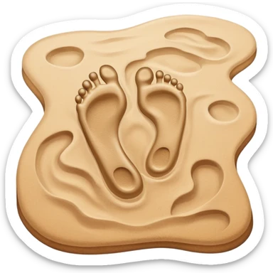 A single small human footprint, representing the first easy step in a journey sticker