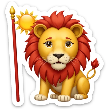 Please create the Lion and Sun flag? sticker