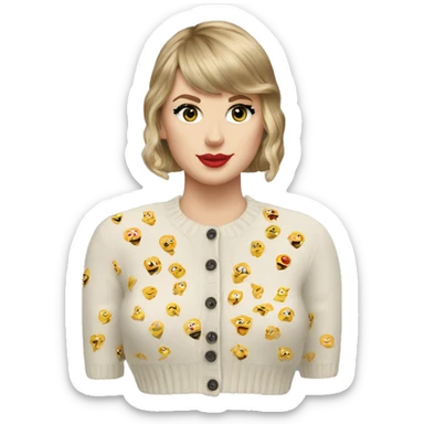 Taylor swift folklore cardigan sticker