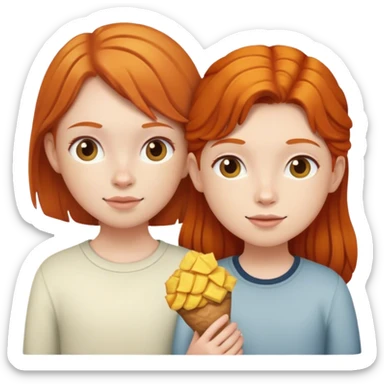 ginger girl with you friend  sticker