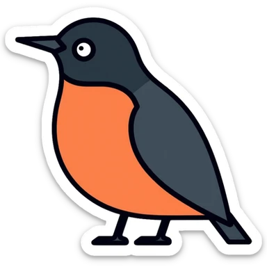 nightingale bird sticker
