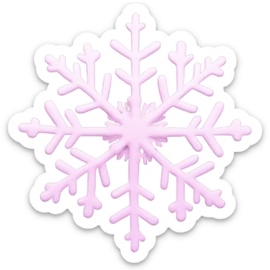 pastel pink snowflake  sticker