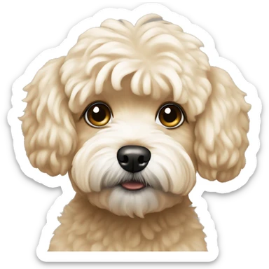 blonde maltipoo dog sticker