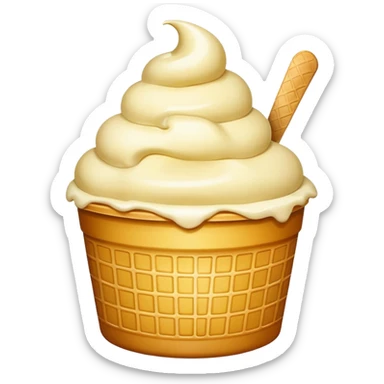 Very big ice cream in tub sticker