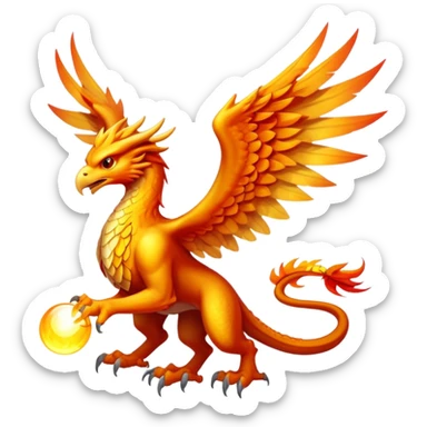legendary gryphon phenix dragon combination with a legendary beam sticker