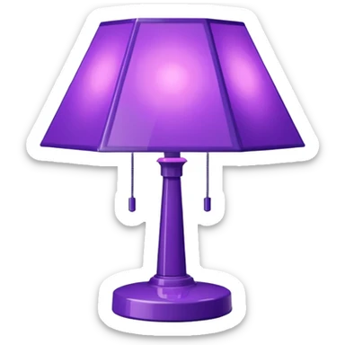 80s purple lighting lamp sticker