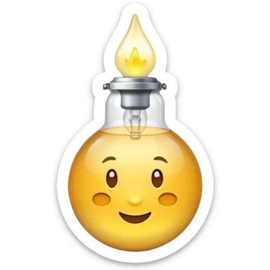 Glühbirne an, helles Licht, Leuchteffekte sticker