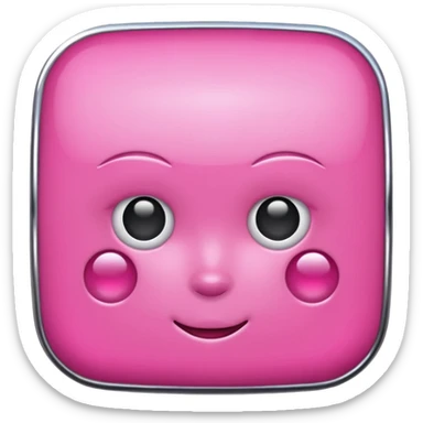 pink girly chrome internet sticker