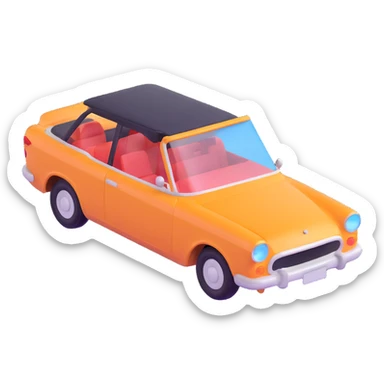 Make the transparent film stand out, floating and partially off the car, to show the application process, elegant 3D style sticker