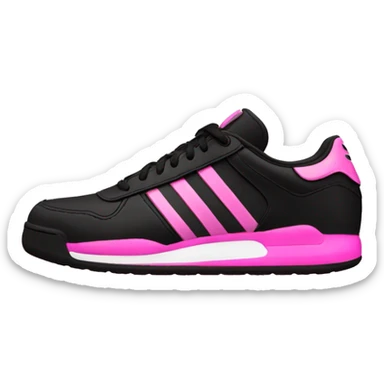 Black and pink adidas shoe sticker