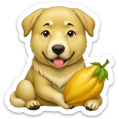 Kangal Hund mit Birne in der Hand  sticker